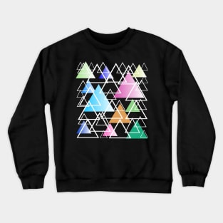 TRIANGLE PATTERN, COLORFUL TRIANGLES Crewneck Sweatshirt